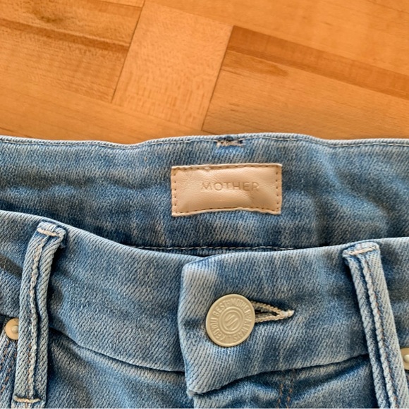 Mother Jeans The Looker Crop Swimming Pool Sunday High Rise Light Wash Size 25 - Picture 5 of 11